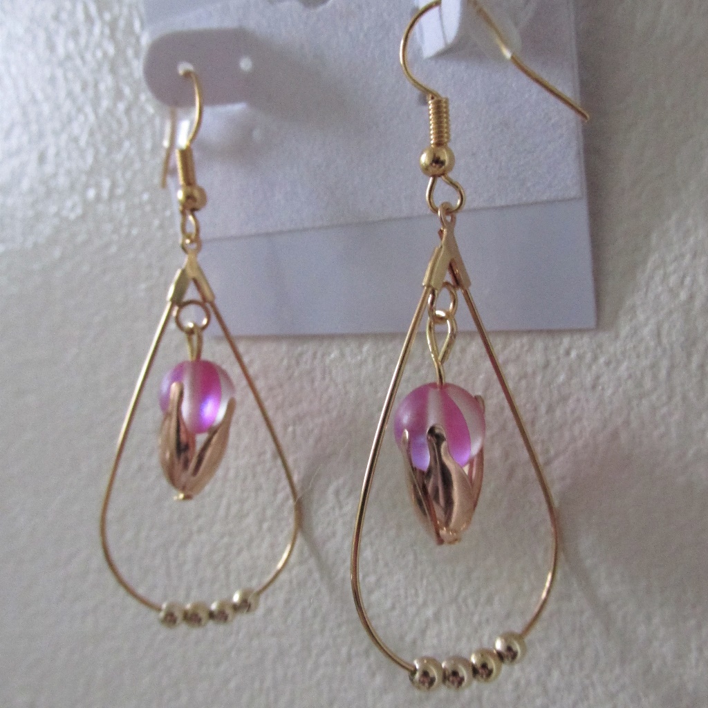 Gold Plated 'Essence Of Spring' Earrings